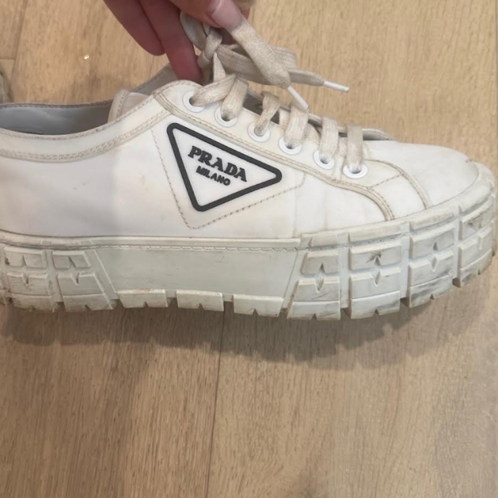 Prada - Double Wheel Re-Nylon gabardine sneakers
